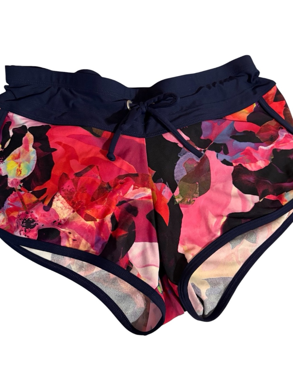 Athleta Floral Running Shorts Pink Navy Athletic Wear Size XXS